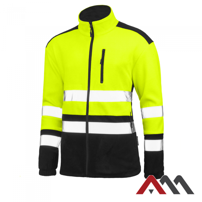 Fluorescenčná fleecová mikina Polar Refus žltá