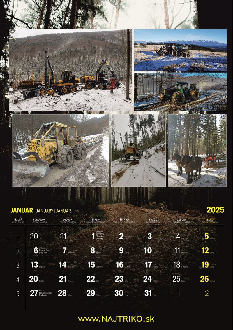 Lesnícky kalendár 2025 - pohľad 2